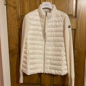 Moncler white sweat jacket